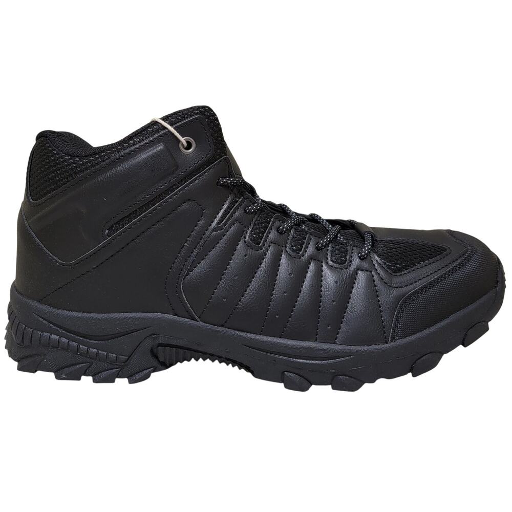 JBU Torrence Water Resistant Combat Hiking Boots Size US 8M Black Faux Leather - Picture 2 of 5